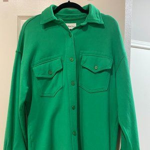 Aritzia Wilfred Free Terry Fleece Shirt Jacket S